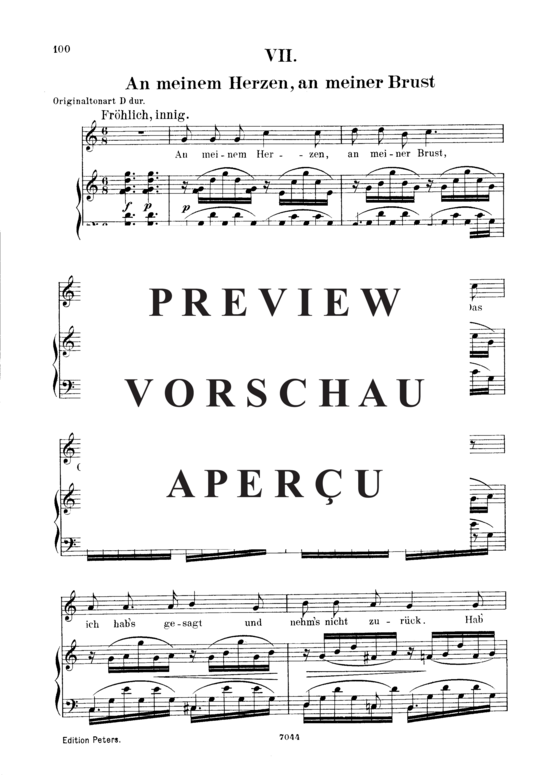 Product gallery: Page 2 of 5 An meinem Herzen, an meinem Brust, Op. 42 No.7, , Low Voice and Piano