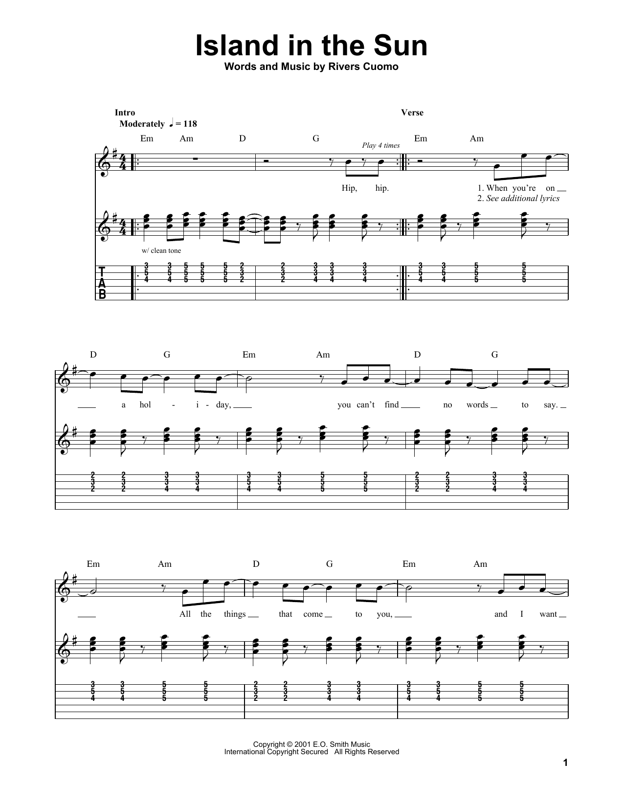 Product gallery: Page 1 of 1 Island In The Sun, Weezer