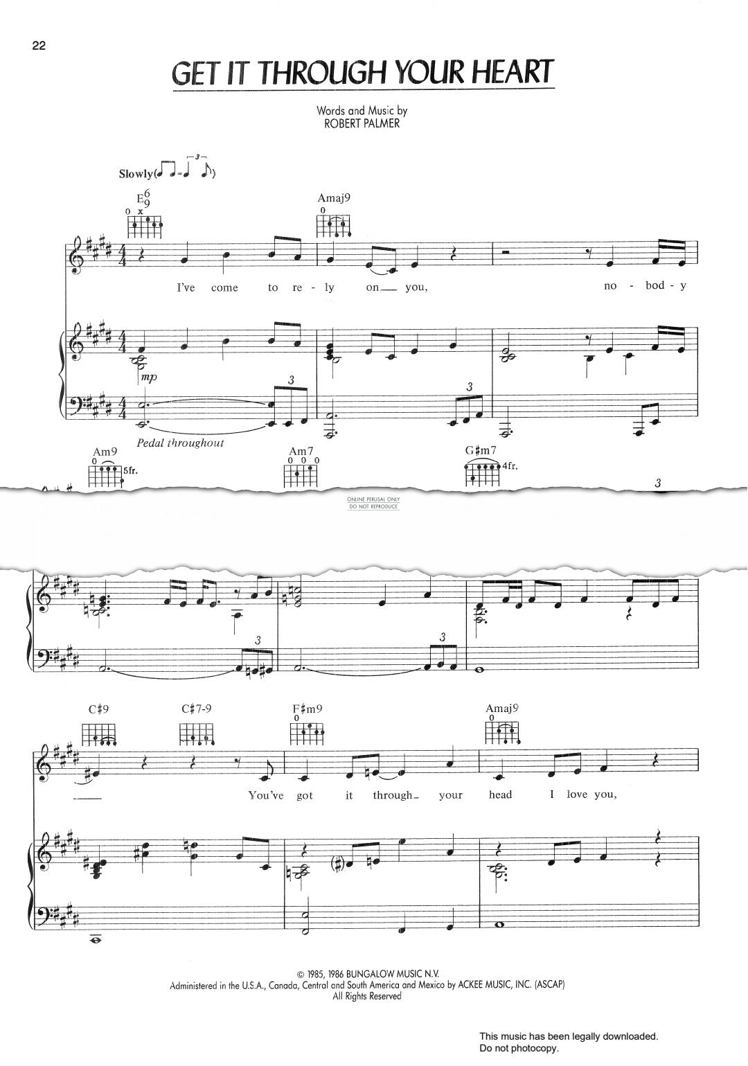 Produktgalerie: Seite 1 von 1 Get It Through Your Heart, Robert Palmer, Gesang, Gitarre, Klavier