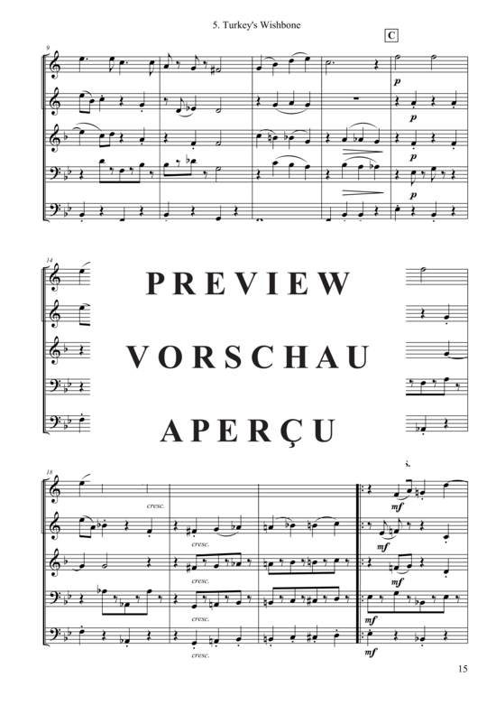 Produktgalerie: Seite 3 von 4 Turkey´s Wishbone , , (Blechbläser Quintett)