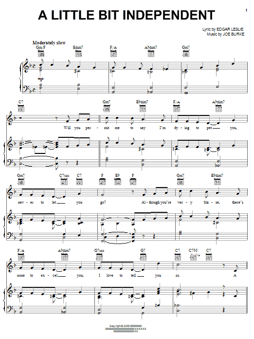 Produktgalerie: Seite 1 von 1 A Little Bit Independent, Fats Waller, Gesang, Gitarre, Klavier