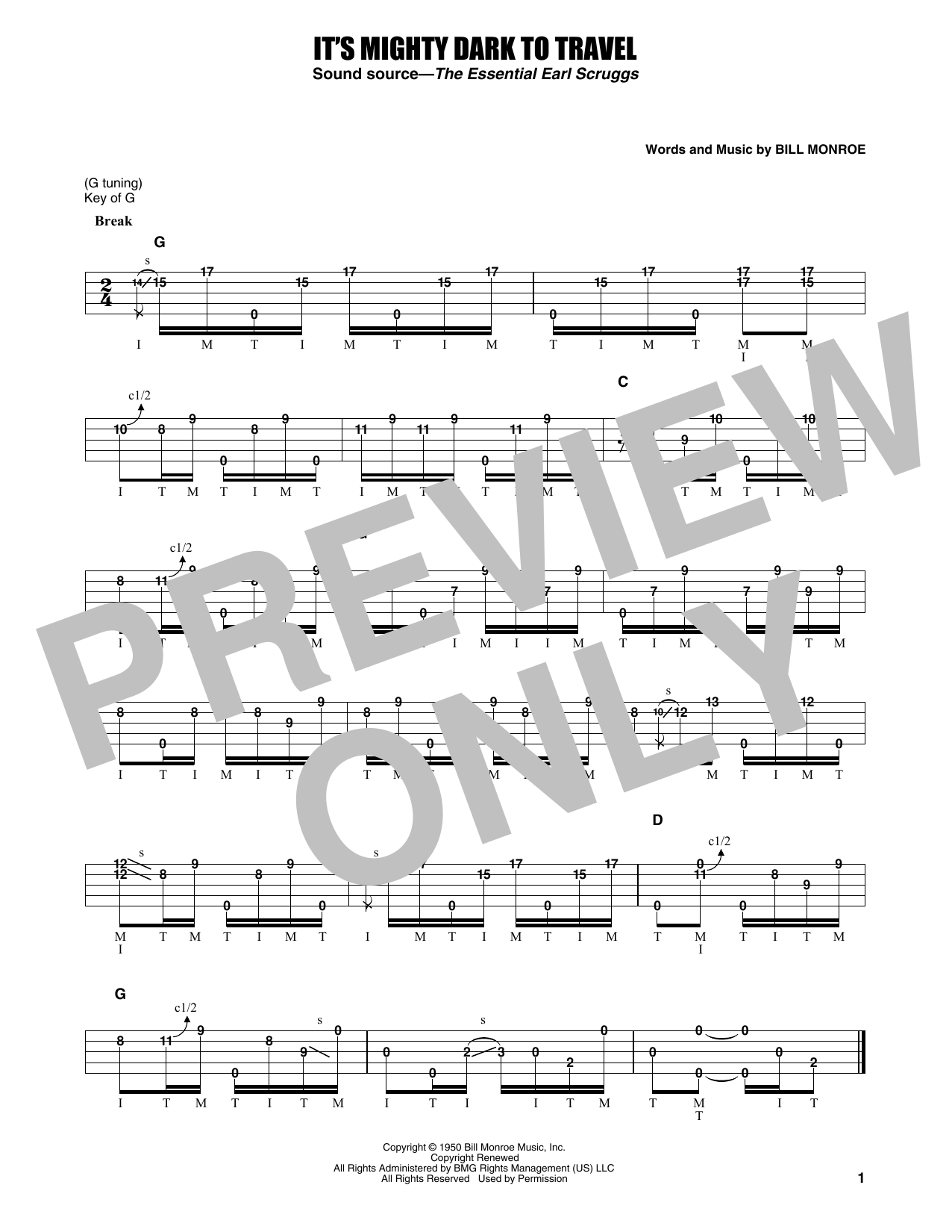 Product gallery: Page 1 of 1 It's Mighty Dark To Travel, Earl Scruggs