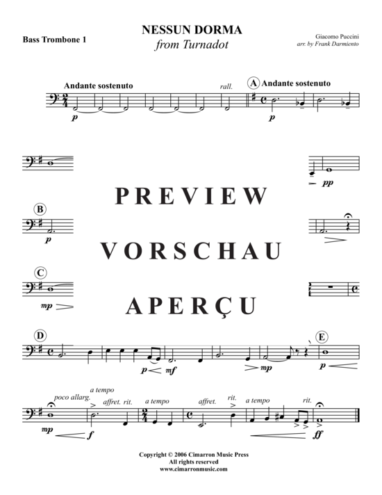 Product gallery: Page 12 of 19 Nessun Dorma , , (Trombone ensemble)