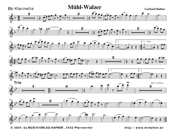 Product gallery: Page 1 of 11 Mühl-Walzer, , (woodwind and brass)
