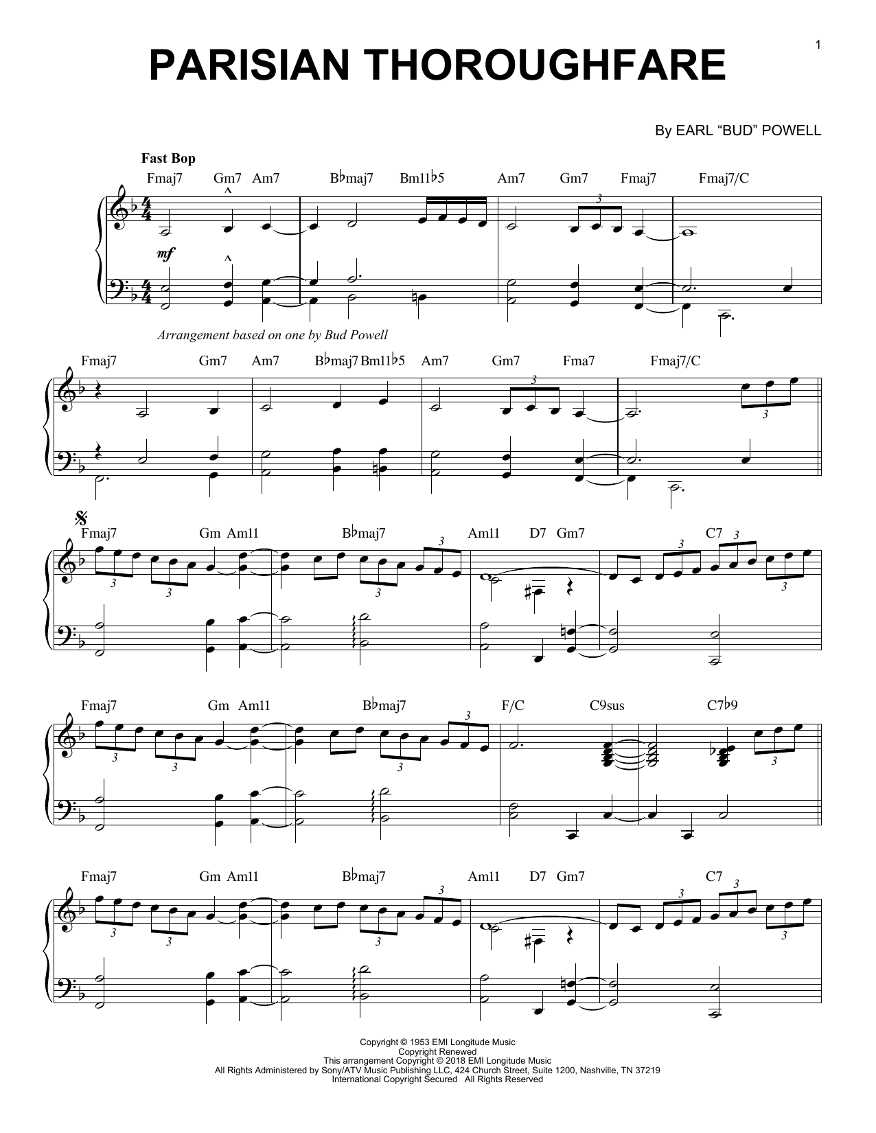 Product gallery: Page 1 of 1 Parisian Thoroughfare, Bud Powell