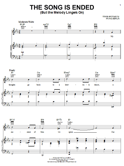 Produktbild zu: The Song Is Ended (But The Melody Lingers On)