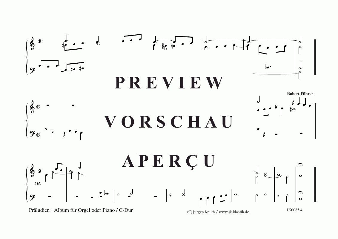 Product gallery: Page 5 of 11 Präludien C-Dur , , (organ/piano solo)