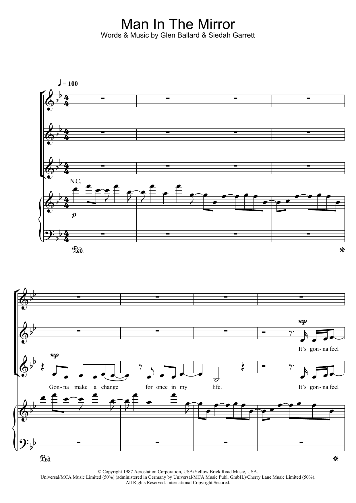 Produktgalerie: Seite 1 von 1 Man In The Mirror (arr. Jonathan Wikeley), Michael Jackson, Chor
