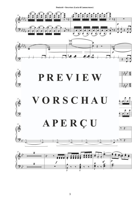 Produktgalerie: Seite 4 von 8 Ouverture aus Lucia di Lammermoor - Piano Version, , Klavier Solo