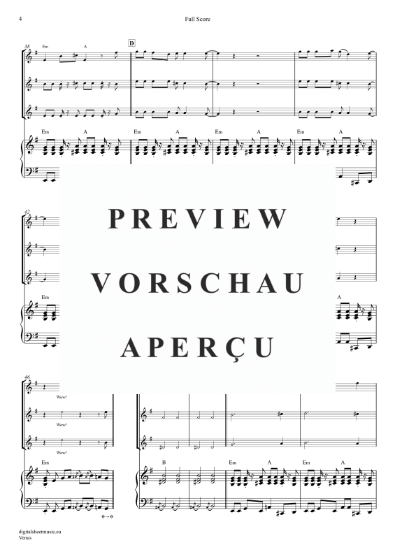 Product gallery: Page 5 of 11 Venus, Shocking Blue, (flute trio + piano)