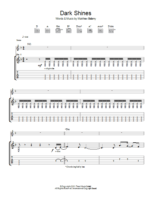 Produktgalerie: Seite 1 von 1 Dark Shines, Muse, Gitarre