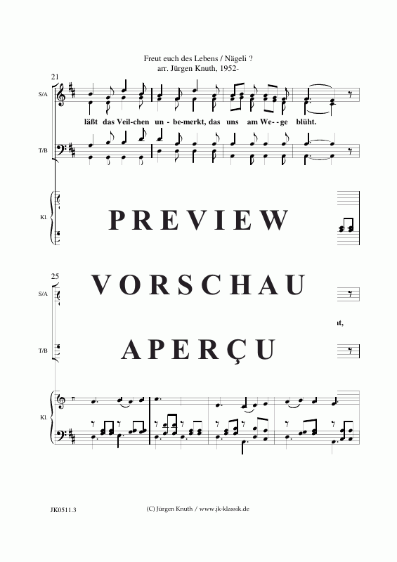Produktgalerie: Seite 4 von 9 Freut euch des Lebens, , Gesang 4-stimmig SATB + Klavier