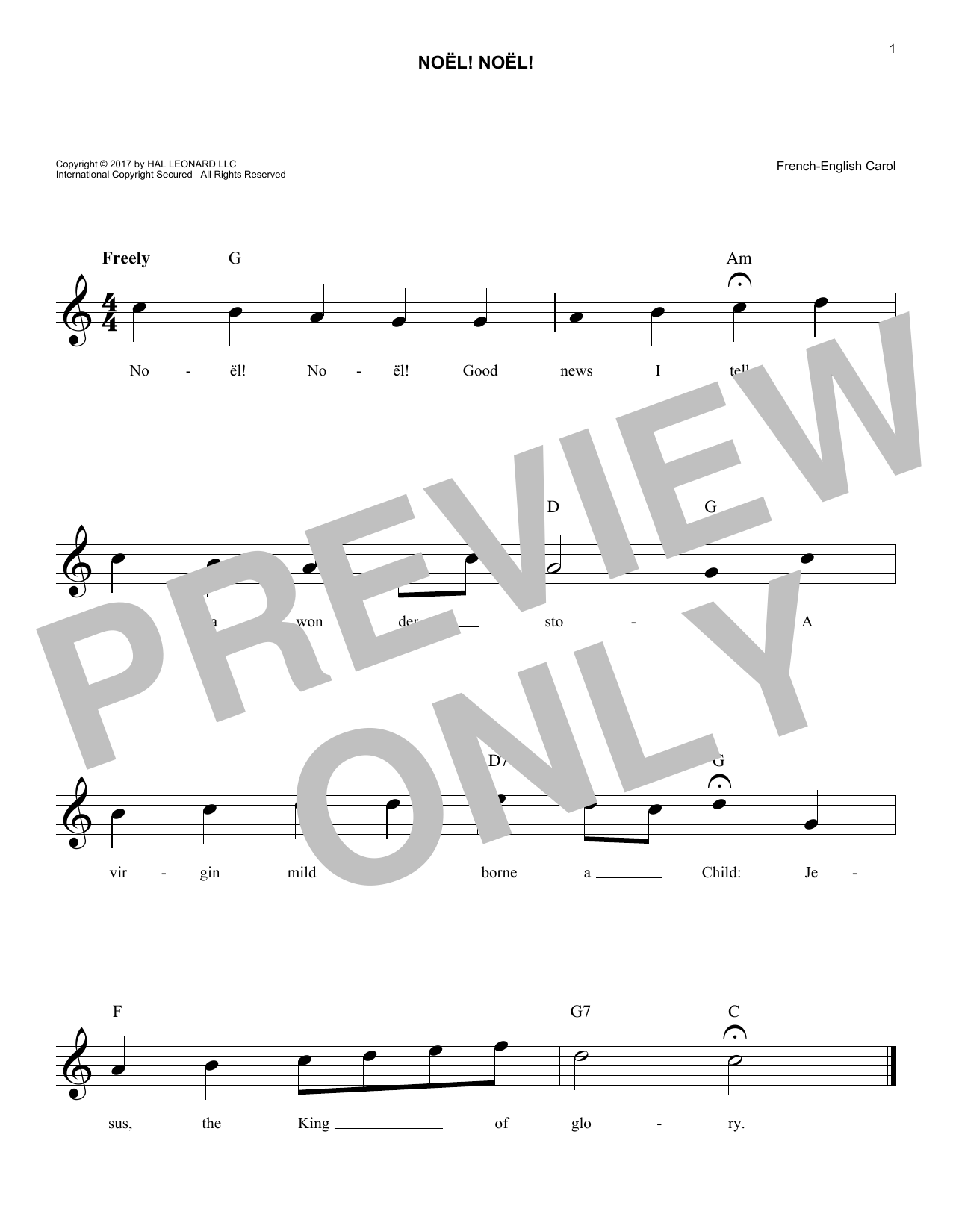Product gallery: Page 1 of 1 Noel! Noel!, French-English Carol