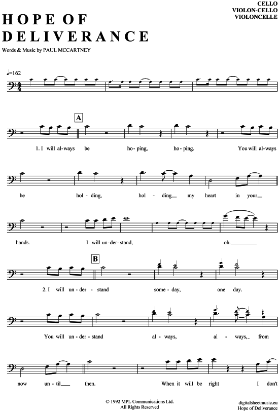 Produktbild zu: Hope Of Deliverance Paul McCartney