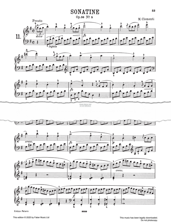 Produktgalerie: Seite 1 von 1 Sonatina in G major op.36.5, Muzio Clementi, Klavier