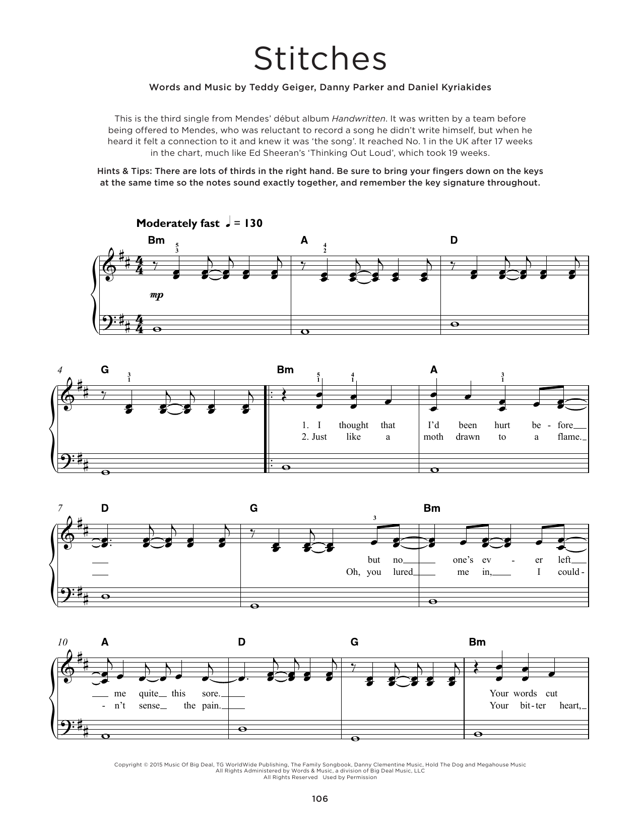 Produktbild zu:  Stitches - Shawn Mendes