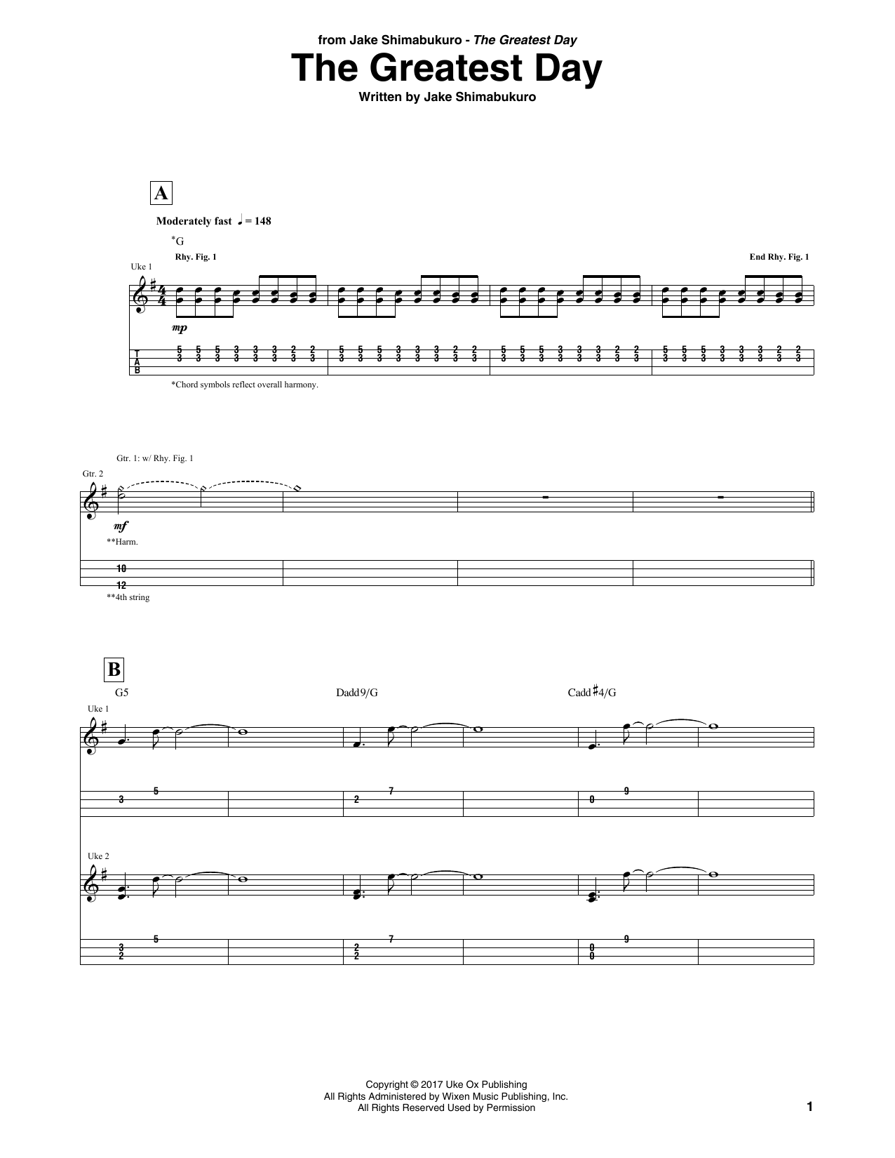 Product gallery: Page 1 of 1 The Greatest Day, Jake Shimabukuro