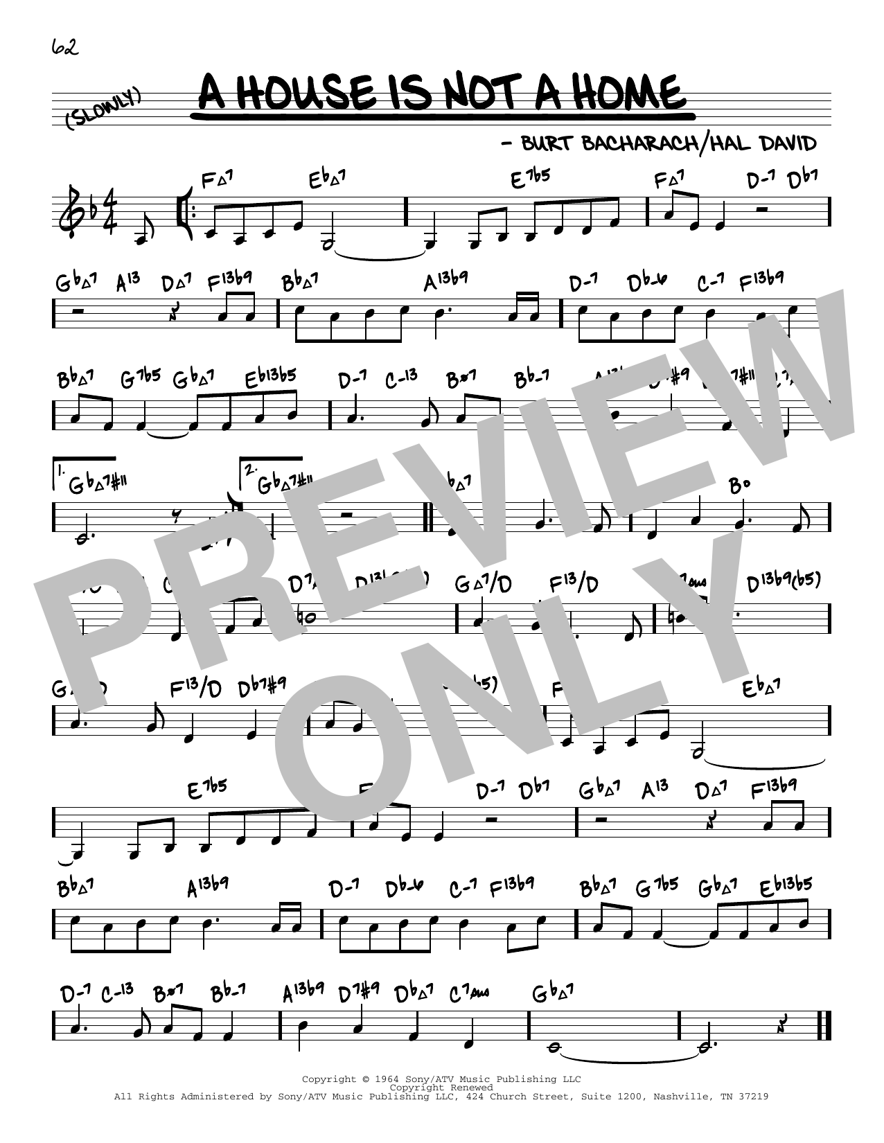 Produktbild zu: A House Is Not A Home (arr. David Hazeltine)