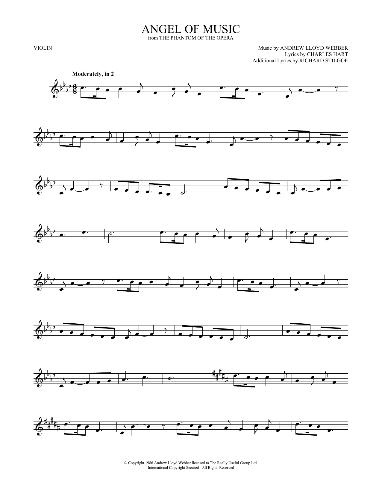 Product gallery: Page 1 of 1 Angel Of Music (from The Phantom Of The Opera), Andrew Lloyd Webber