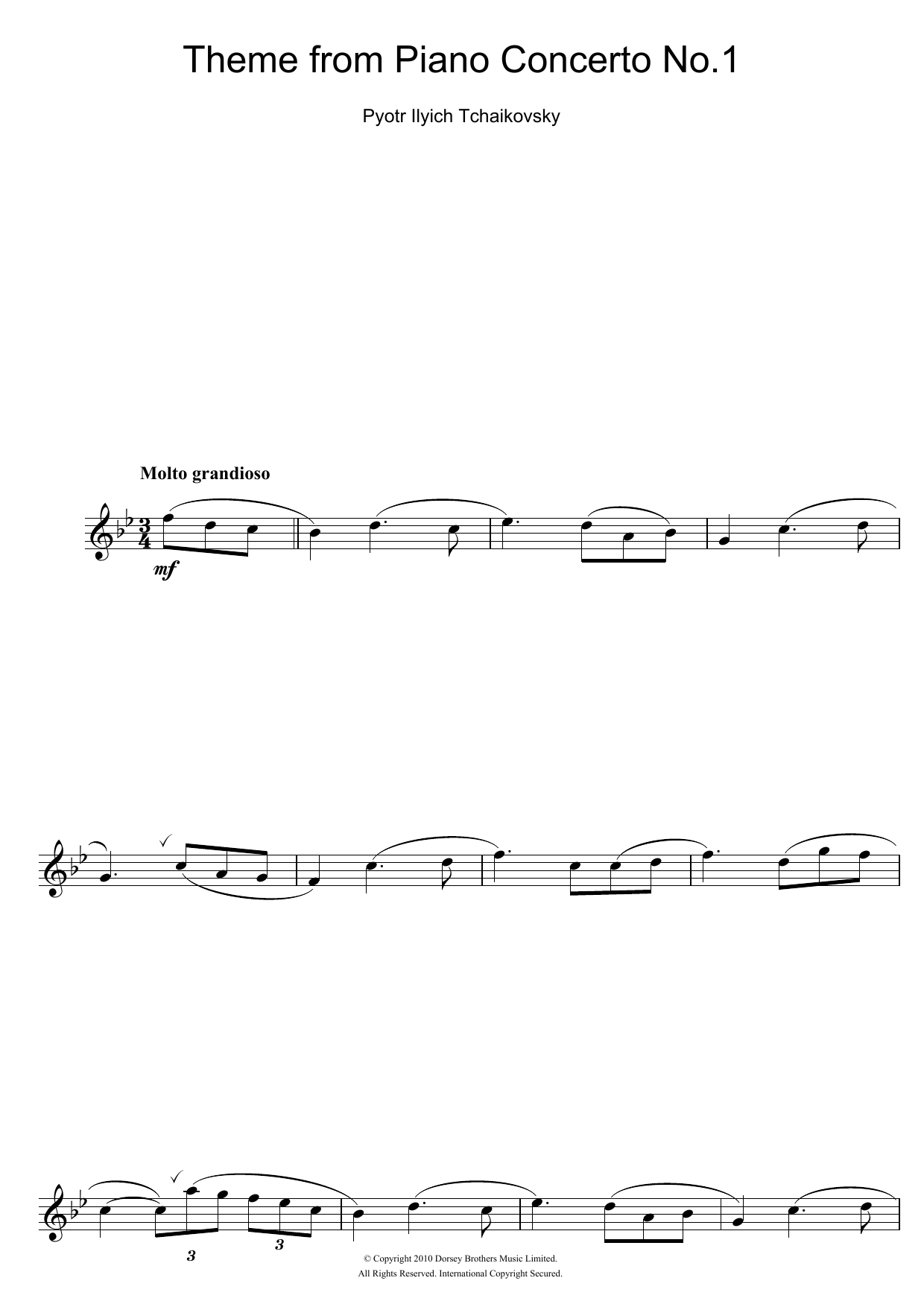 Product gallery: Page 1 of 1 Piano Concerto No. 1 in B Flat Minor Op. 23, Pyotr Il'yich Tchaikovsky