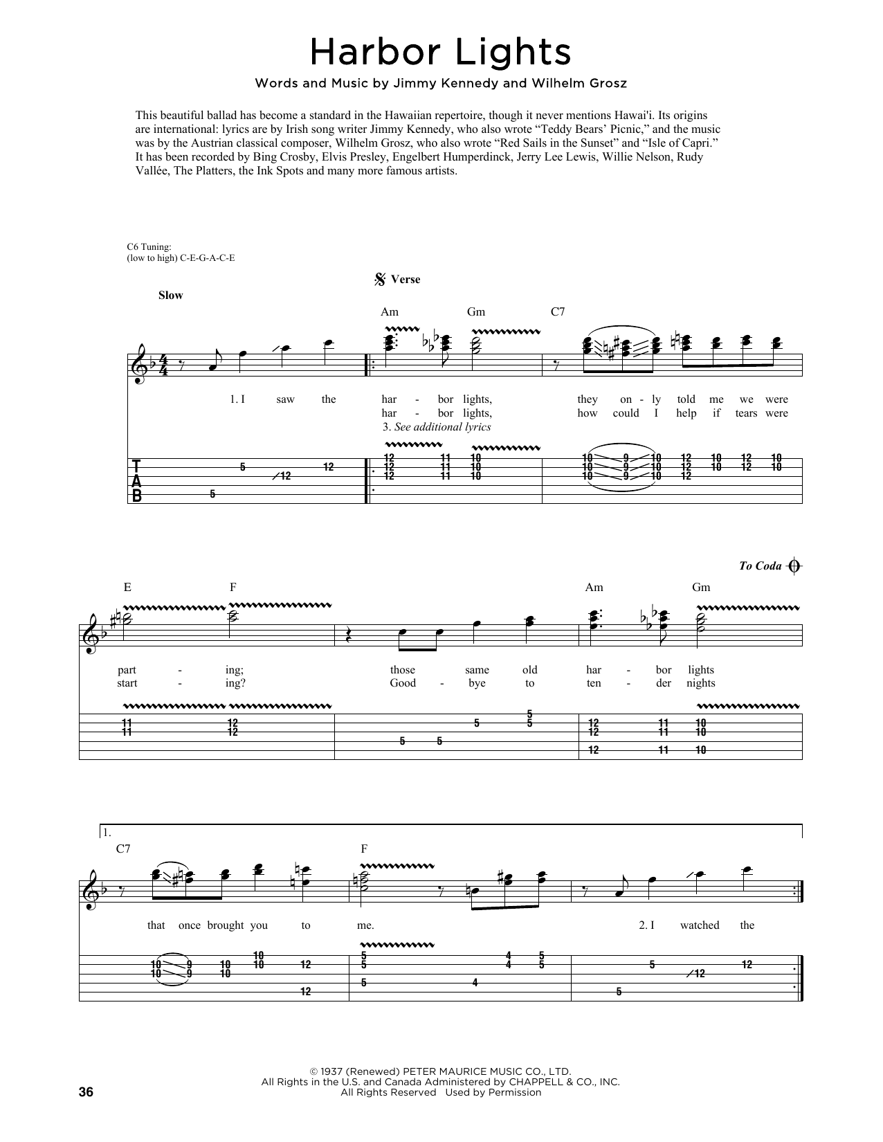 Product picture to: Harbor Lights (arr. Fred Sokolow)