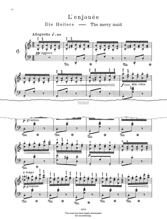 Produktbild zu: L’enjouée (Op. 109 No. 6)