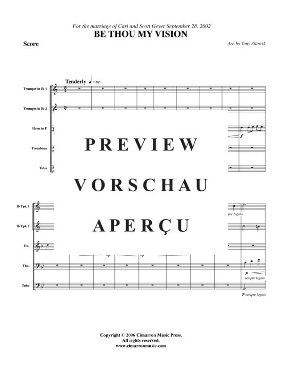 Produktgalerie: Seite 2 von 9 Be Thou My Vision , , (Blechbläserquintett)