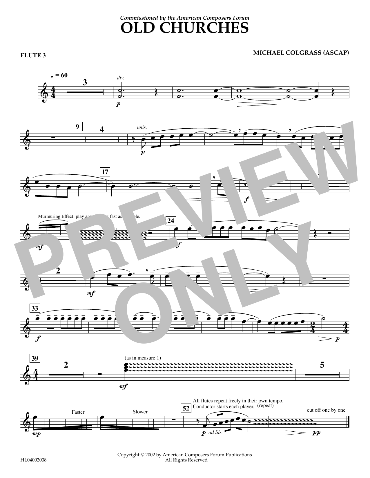 Produktbild zu: Old Churches - Flute 3