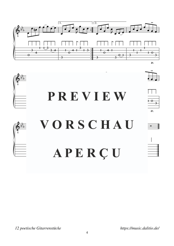 Produktgalerie: Seite 6 von 11 12 poetische Stücke, , Gitarre Solo