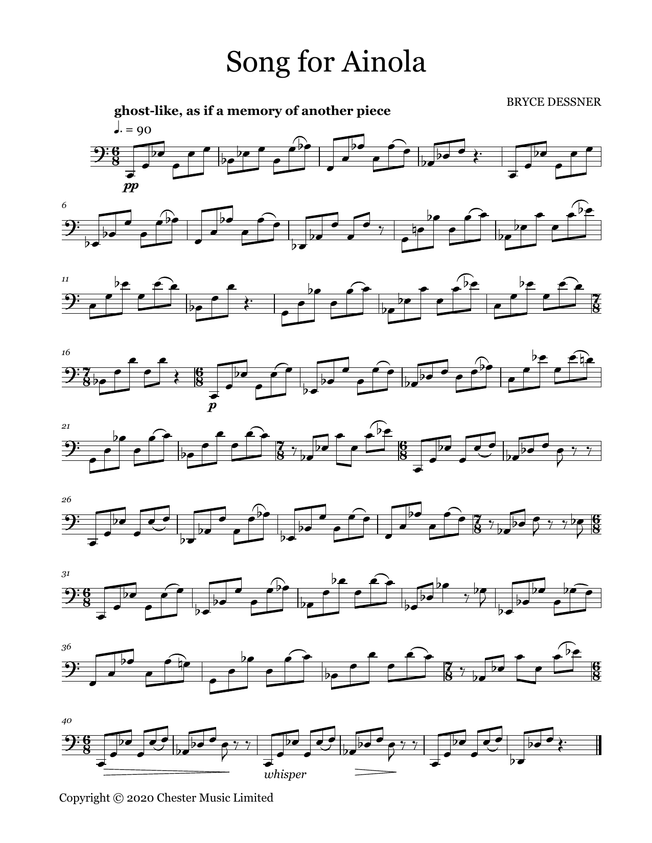 Produktgalerie: Seite 1 von 1 Song For Ainola, Bryce Dessner, Violoncello