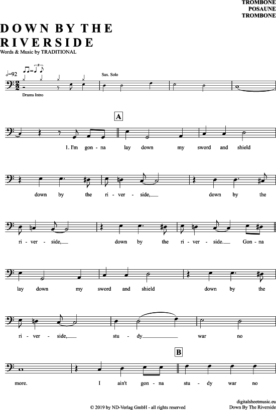 Product picture to: Down By The Riverside Traditional