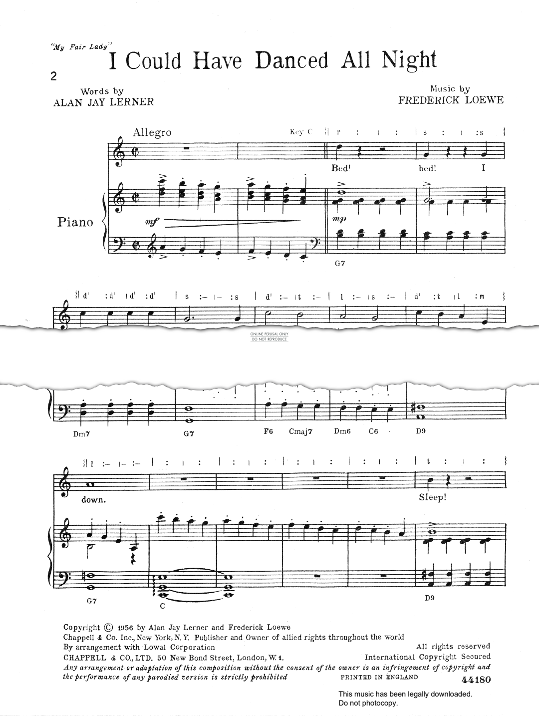 Product gallery: Page 1 of 1 I Could Have Danced All Night (from 'My Fair Lady'), Julie Andrews