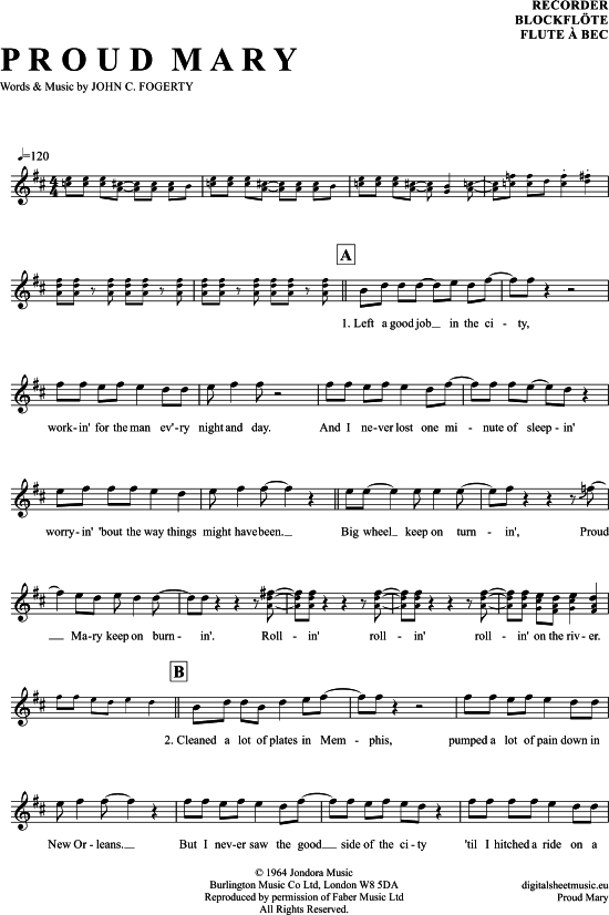 Product picture to: Proud Mary Creedence Clearwater Revival