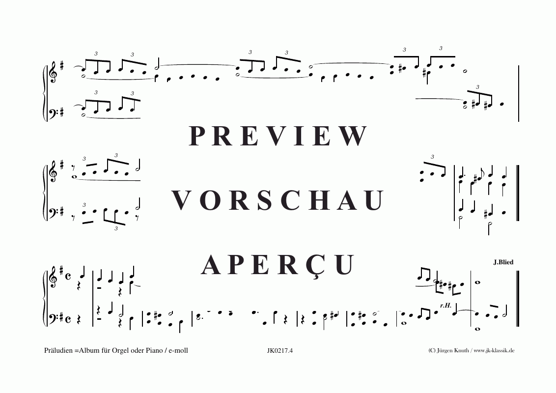 Product gallery: Page 5 of 11 Präludien E-Moll , , (organ/piano solo)