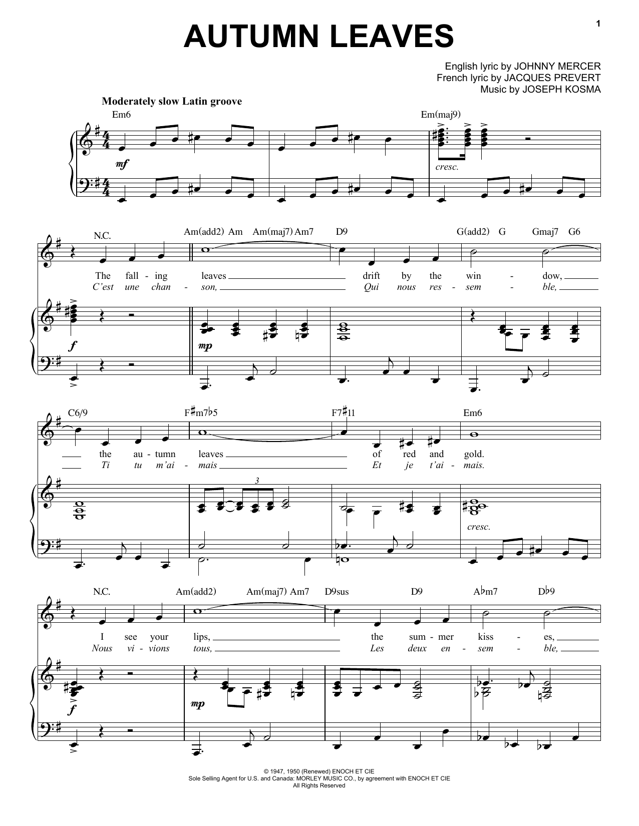 Produktbild zu: Autumn Leaves [Jazz version] (arr. Brent Edstrom)