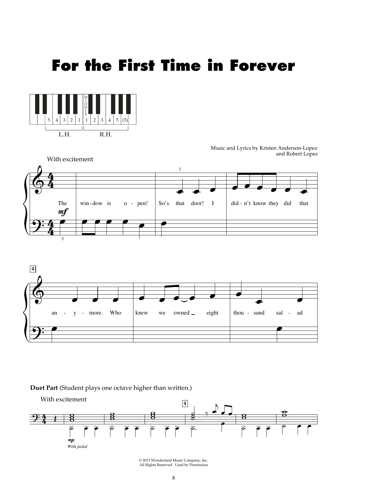 Produktbild zu: For The First Time In Forever (from Frozen)