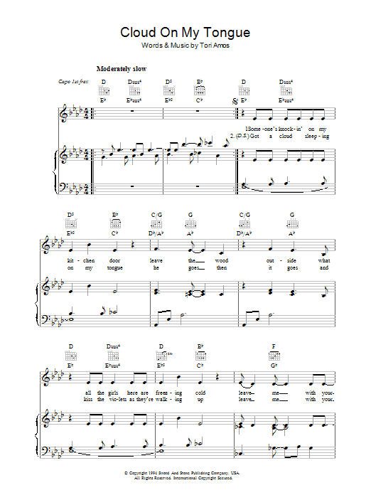 Produktgalerie: Seite 1 von 1 Cloud On My Tongue, Tori Amos, Gesang, Gitarre, Klavier