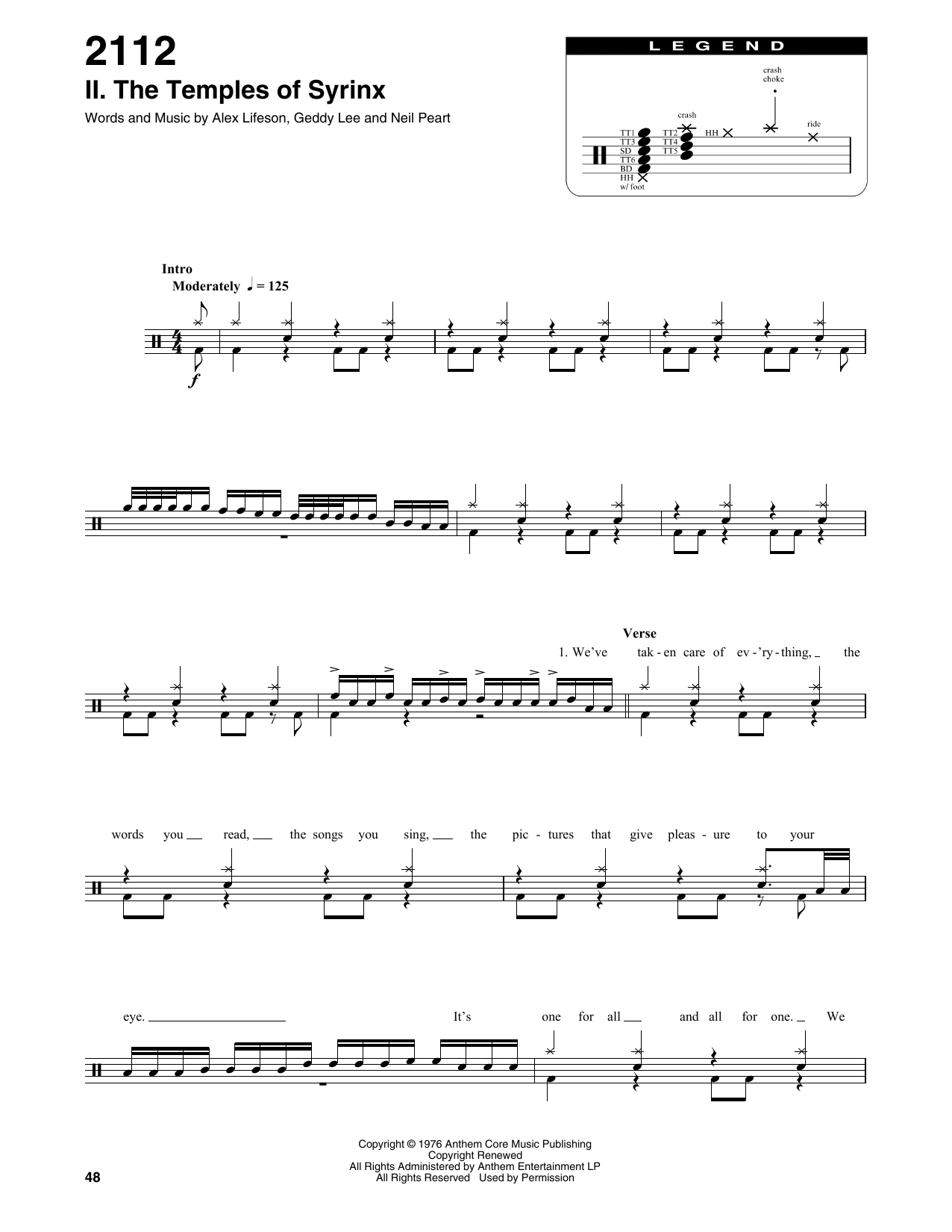 Product gallery: Page 1 of 1 2112-II The Temples Of Syrinx, Rush