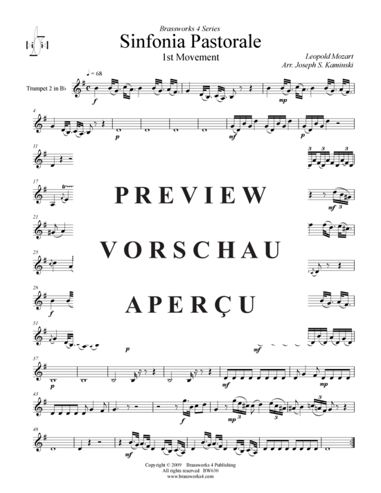 Produktgalerie: Seite 11 von 11 Sinfonia Pastorale, Mvt 1 , , (Blechbläserquintett)