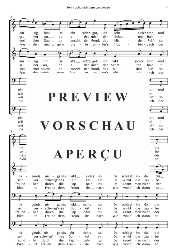 gallery: Sehnsucht nach dem Landleben, , (Männerchor TTBB)