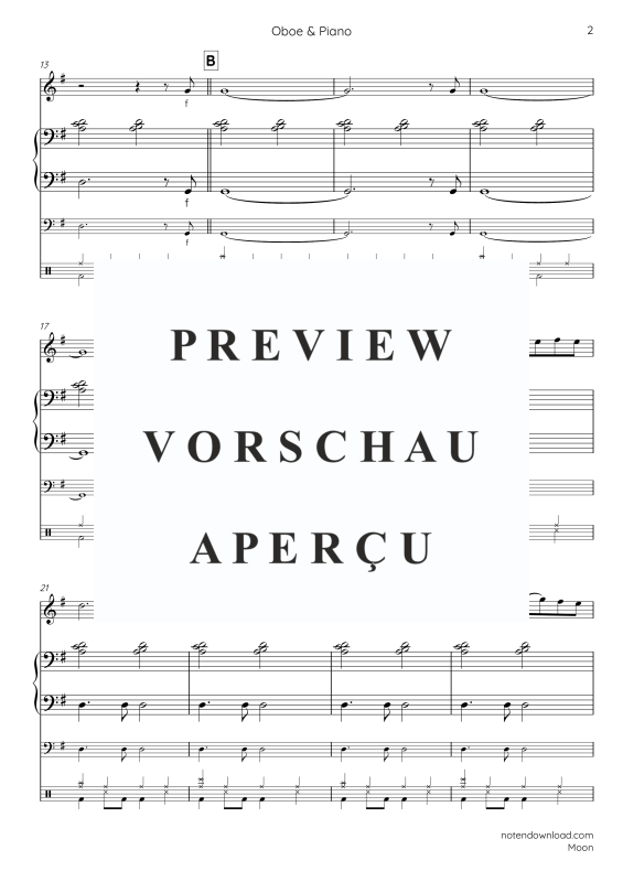 Produktgalerie: Seite 7 von 11 Moon, , Oboe und Klavier - E-Bass und Drum Set optional