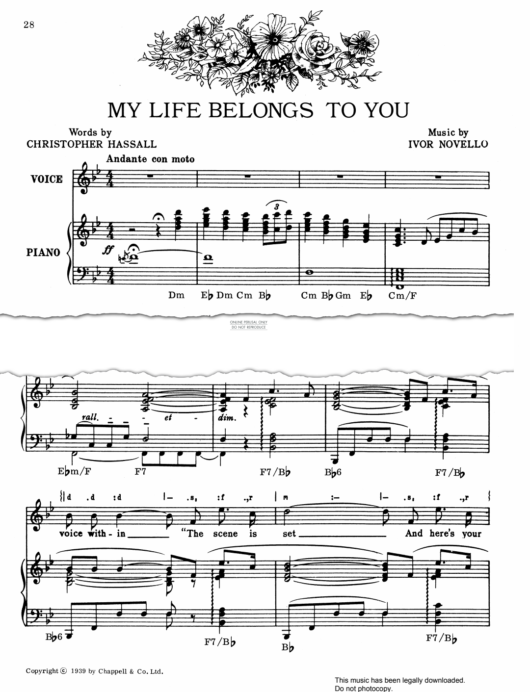 Produktbild zu: My Life Belongs To You (from 'The Dancing Years')