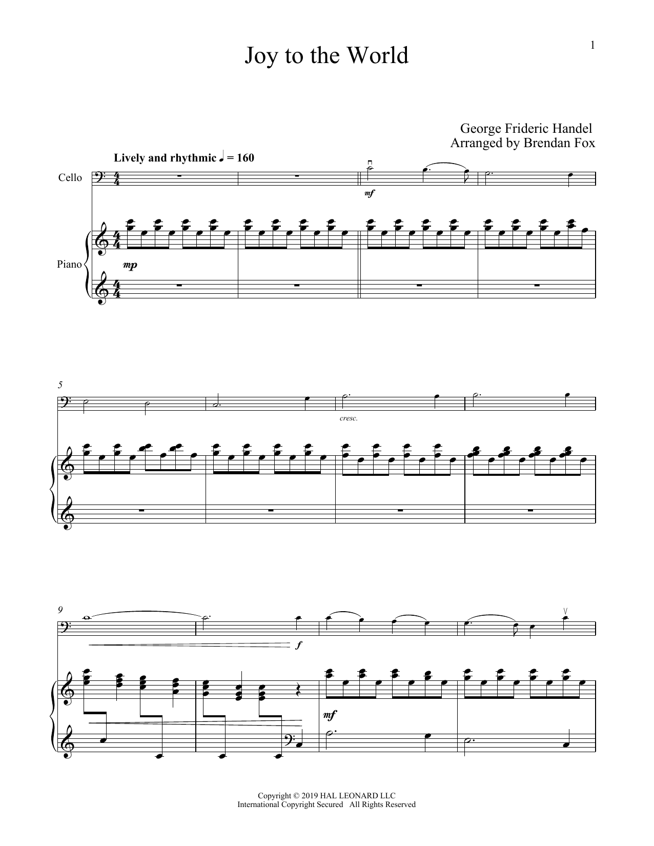 Produktgalerie: Seite 1 von 1 Joy To The World, Isaac Watts, Klavier, Violoncello