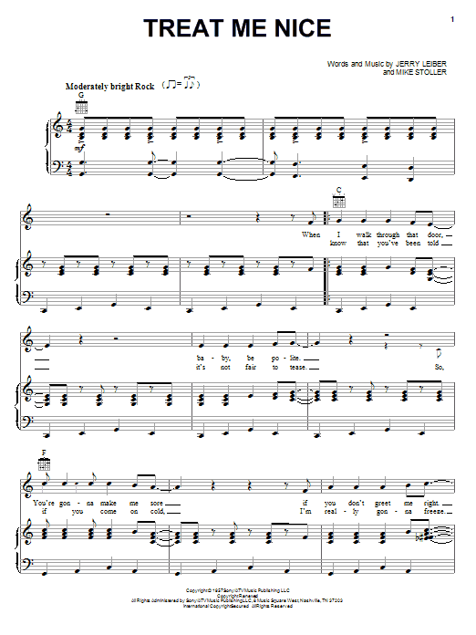 Produktgalerie: Seite 1 von 1 Treat Me Nice, Elvis Presley, Gesang, Gitarre, Klavier