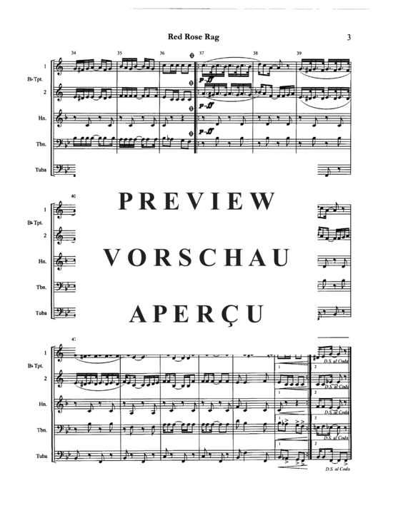 gallery: Red Rose Rag , , (Blechbläser Quintett)