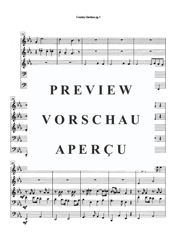 Produktgalerie: Seite 5 von 11 Country Gardens, , Blechbläser Quintett