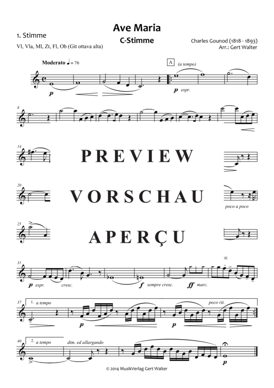 gallery: Ave Maria , , (Quintett flexible Besetzung)