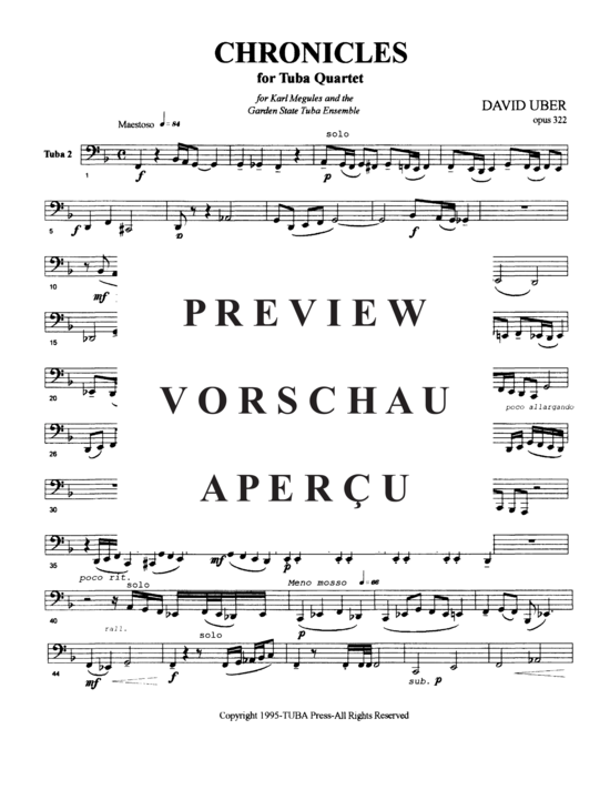 Product gallery: Page 19 of 20 Chronicles , , (Tuba Quartett EETT)