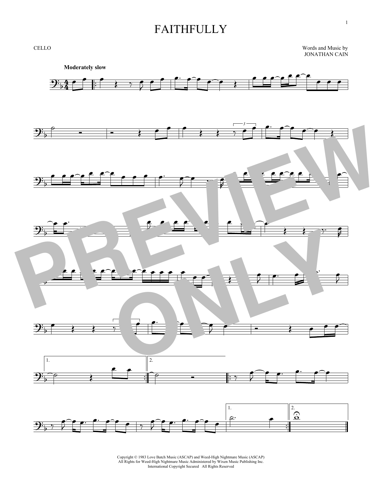 Produktgalerie: Seite 1 von 1 Faithfully, Journey, Violoncello