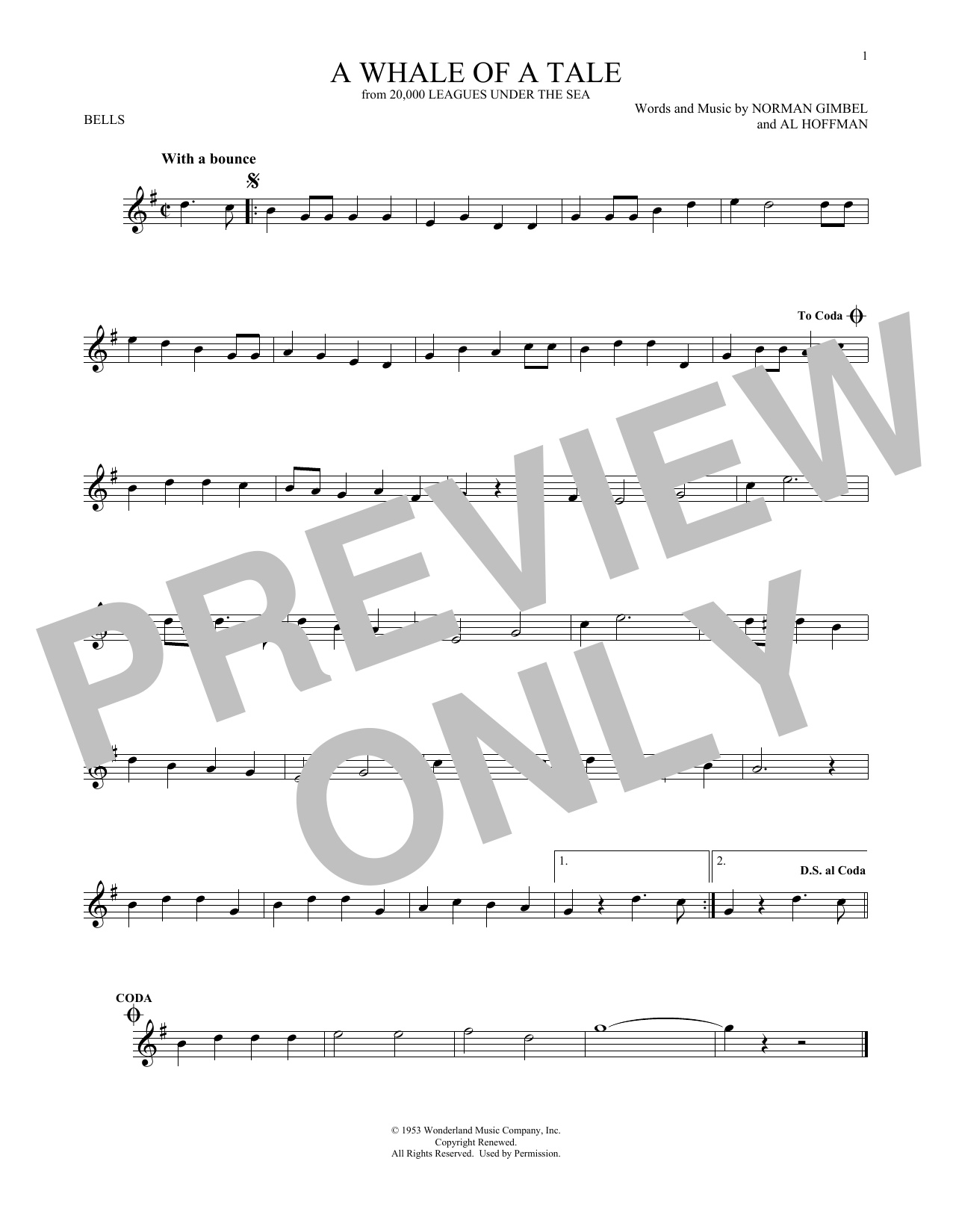 Produktgalerie: Seite 1 von 1 A Whale Of A Tale (from 20,000 Leagues Under The Sea), Kirk Douglas, Percussion
